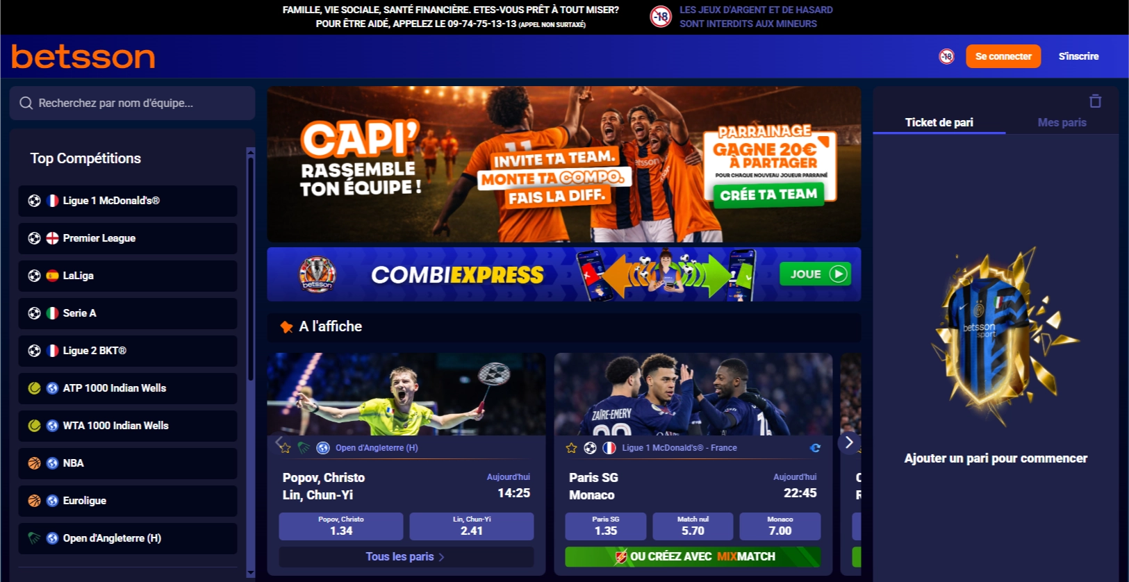 Betsson – Support pro, expérience utilisateur au top sur ce casino en ligne France
